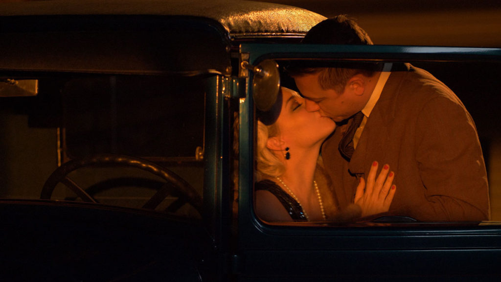 Jessica Ryan and Donovan Ray make out in the period porn noir ethical feminist porn film "Josephine", set in the 1920s.